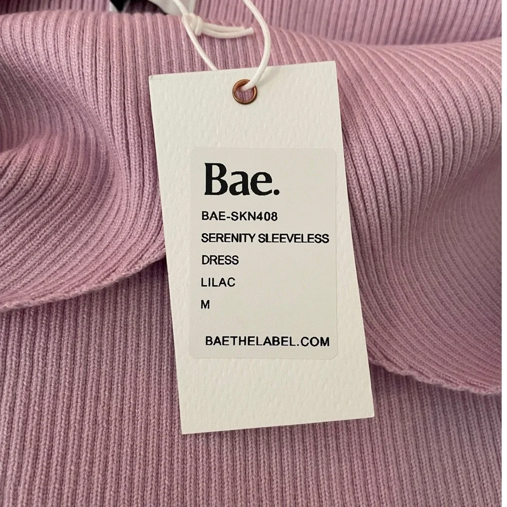 Bae the Label NEW Serenity Sleeveless Knit Maternity Midi Dress Lilac M Stretch - Picture 4 of 7